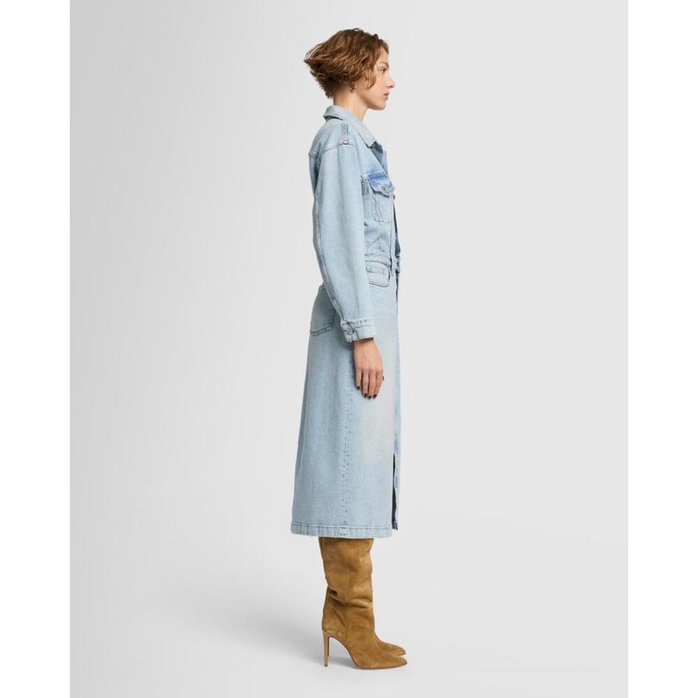 7 For All Mankind Relaxed Denim Dress - Picture 4 of 12